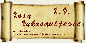Kosa Vukosavljević vizit kartica
